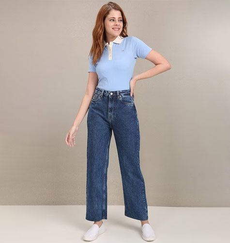 Straight Fit High-Rise Jeans